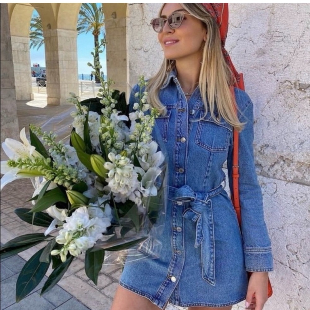 Zara Blue Denim Mini Dress